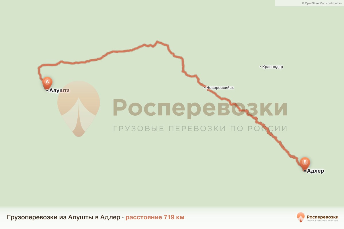 Грузоперевозки Алушта Адлер