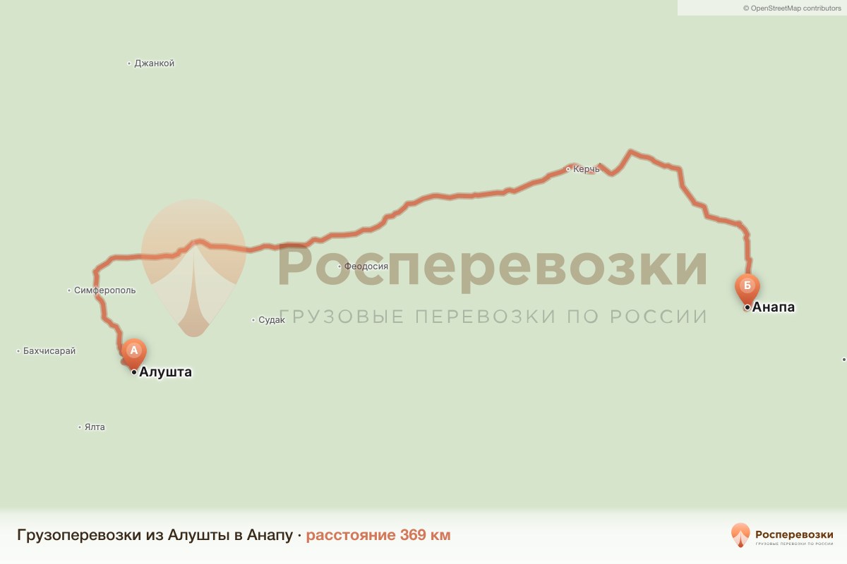 Грузоперевозки Алушта Анапа