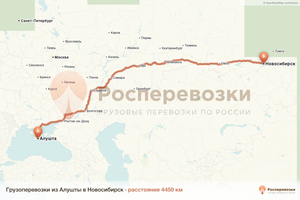 Грузоперевозки Алушта Новосибирск