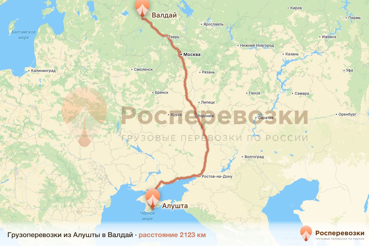 Грузоперевозки Алушта Валдай
