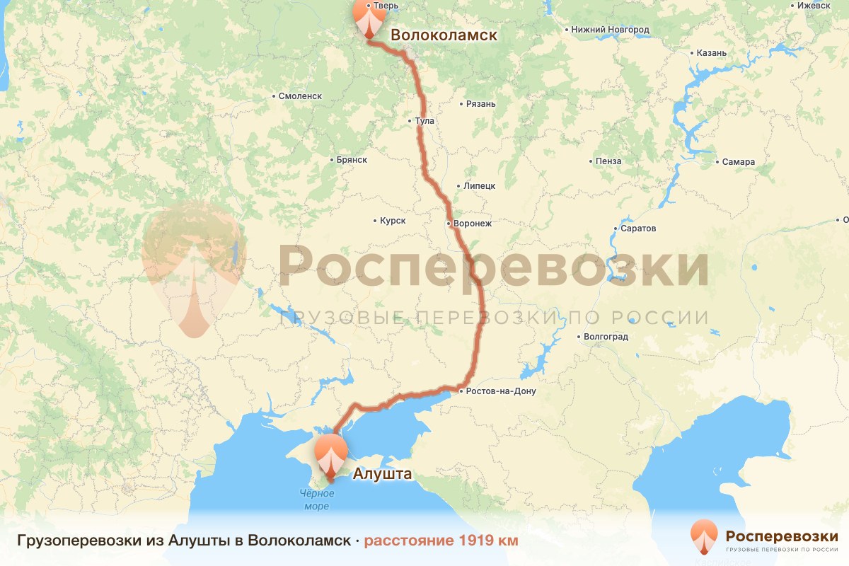 Грузоперевозки Алушта Волоколамск