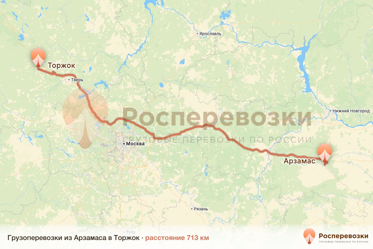 Грузоперевозки Арзамас Торжок