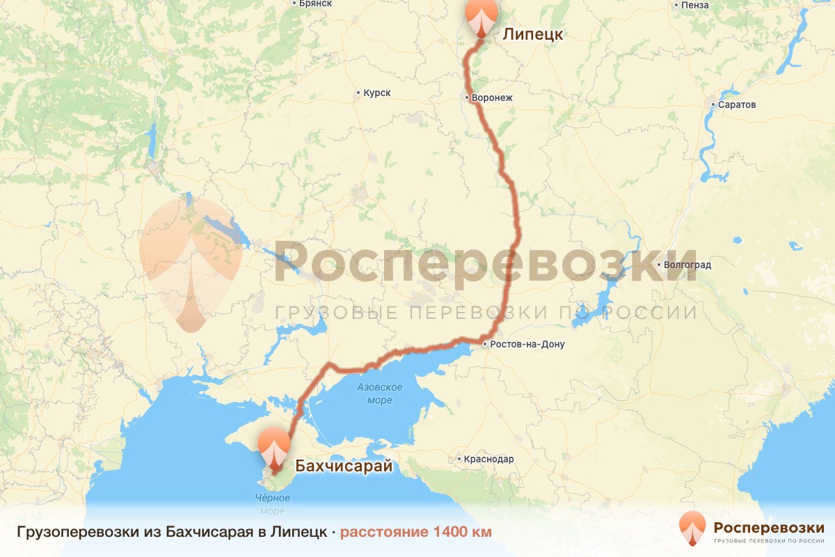 Грузоперевозки Бахчисарай Липецк