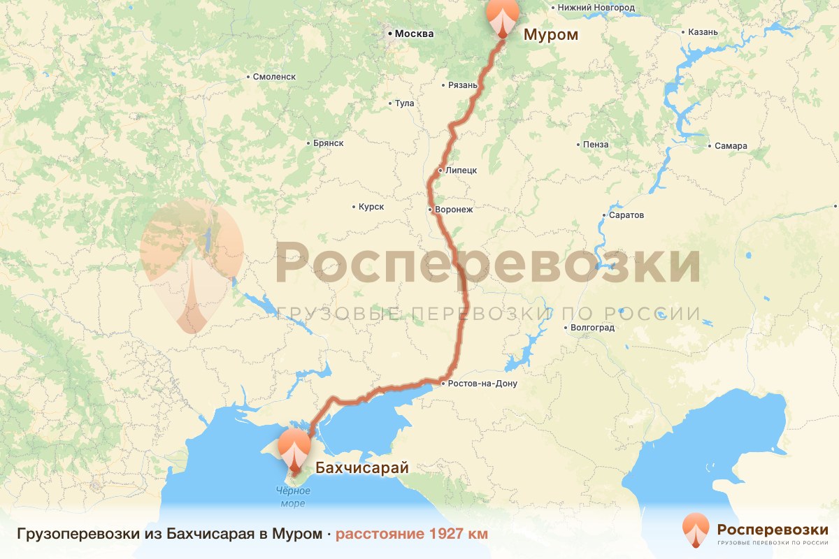 Грузоперевозки Бахчисарай Муром