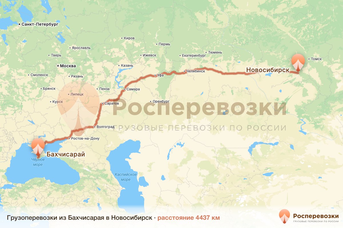 Грузоперевозки Бахчисарай Новосибирск