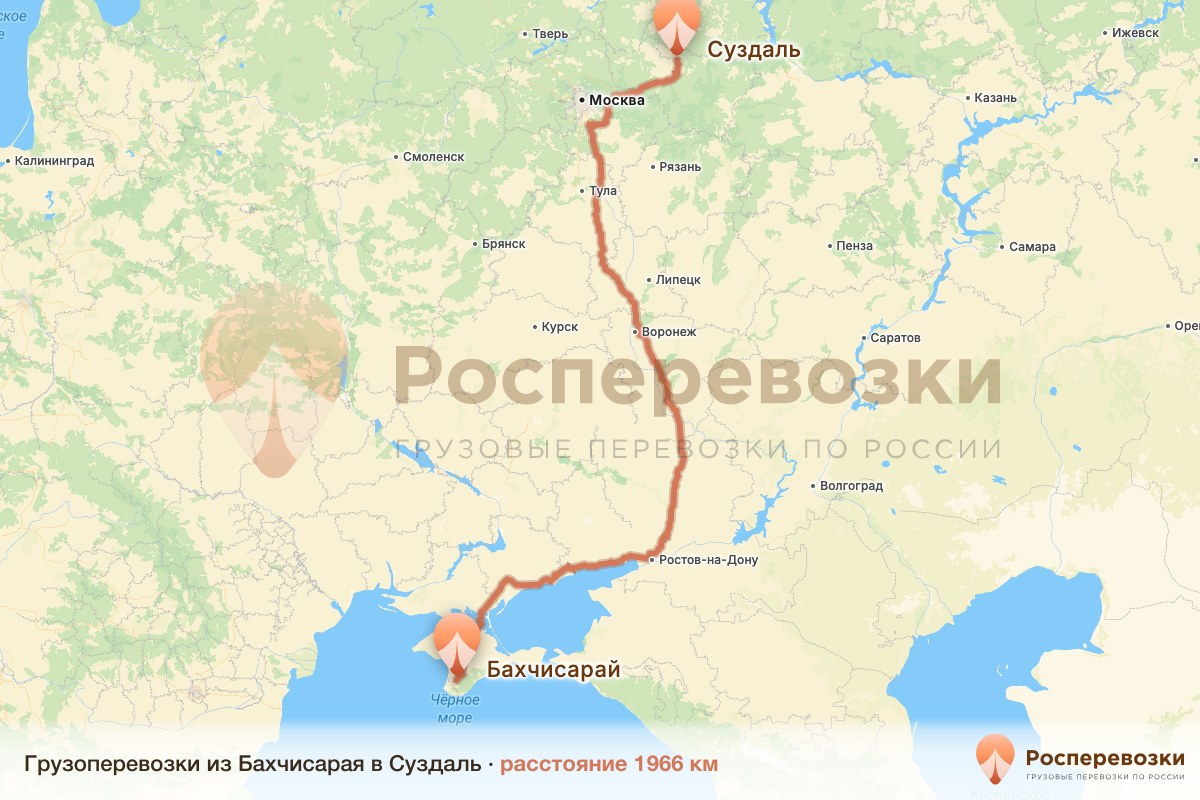 Грузоперевозки Бахчисарай Суздаль