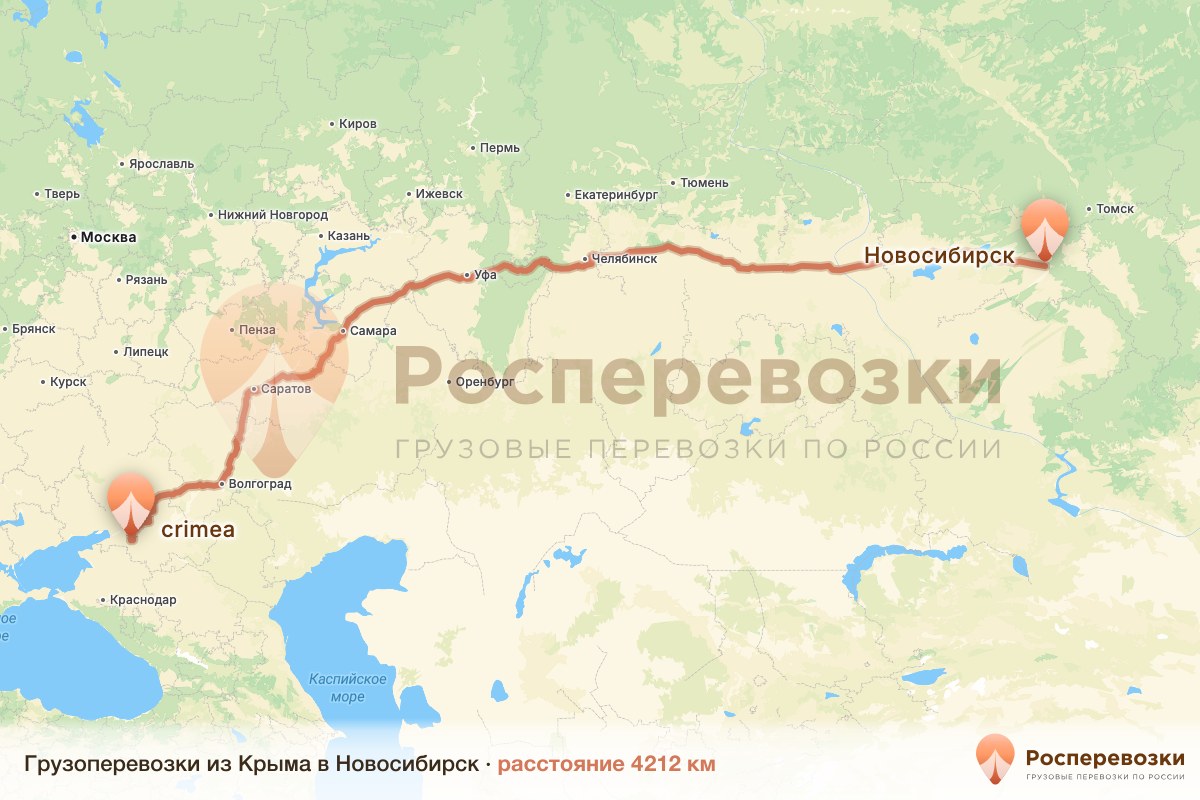 Грузоперевозки Крым Новосибирск