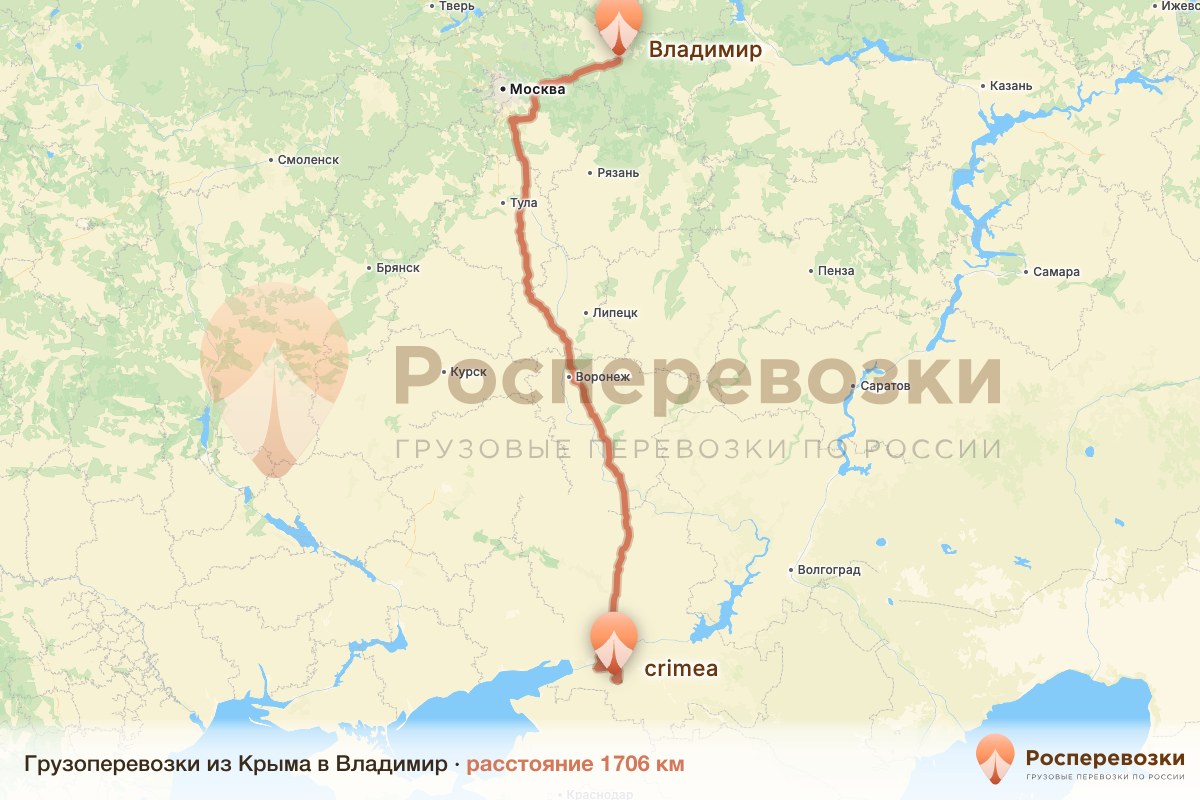 Грузоперевозки Крым Владимир