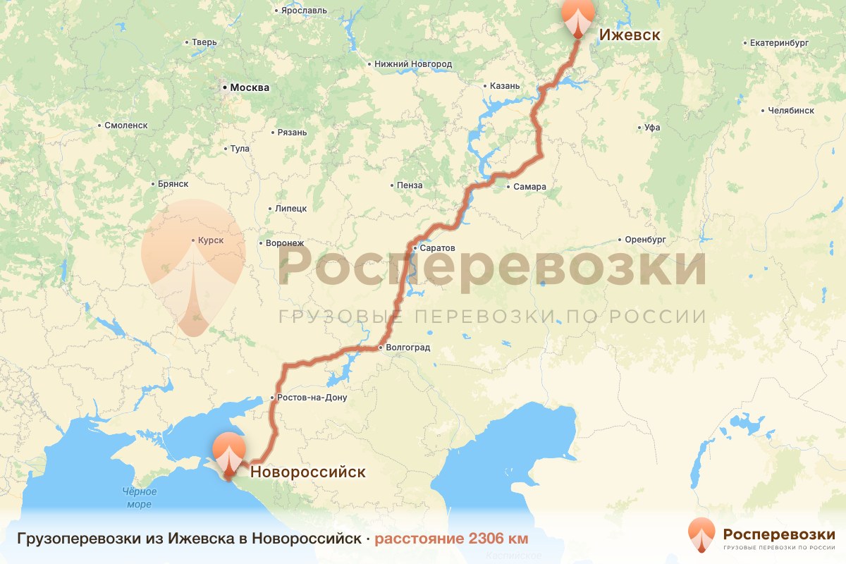Грузоперевозки Ижевск Новороссийск