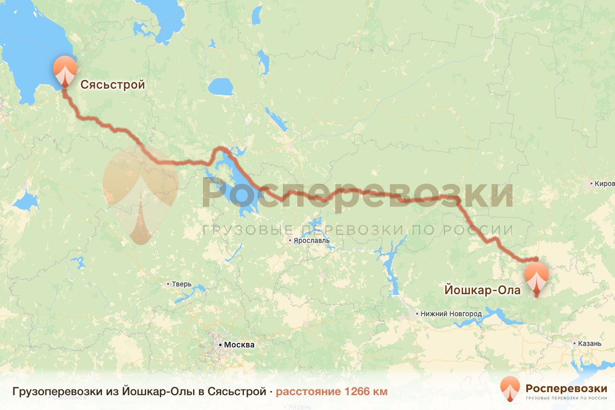 Грузоперевозки Йошкар-Ола Сясьстрой