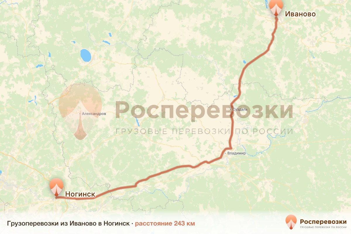 Грузоперевозки Иваново Ногинск