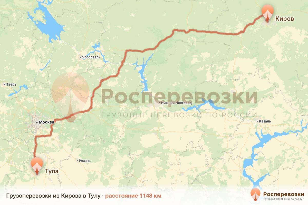 Грузоперевозки Киров Тула