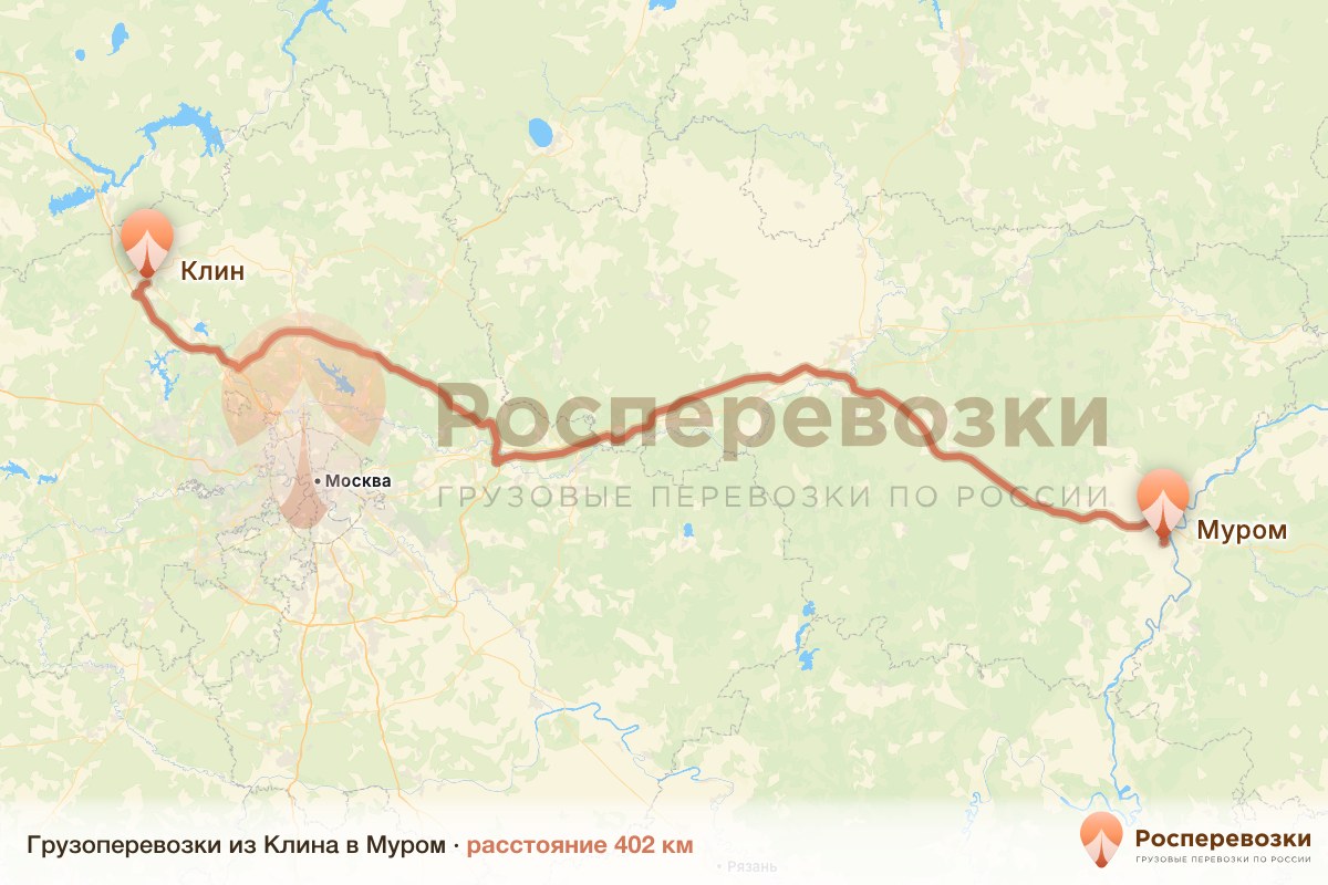 Грузоперевозки Клин Муром