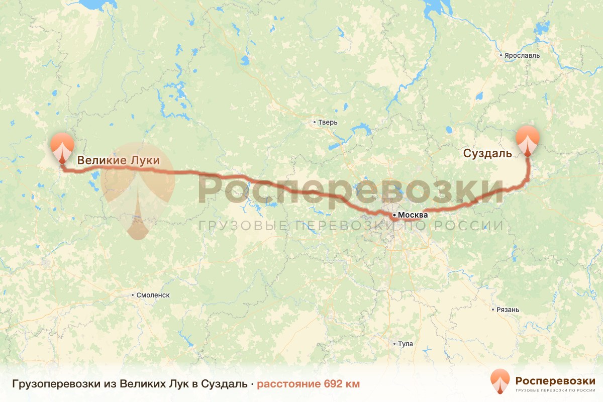 Грузоперевозки Великие Луки Суздаль