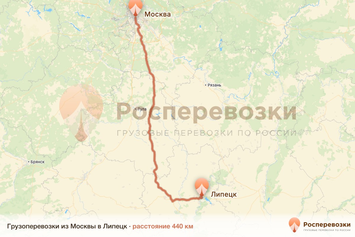 Грузоперевозки Москва Липецк