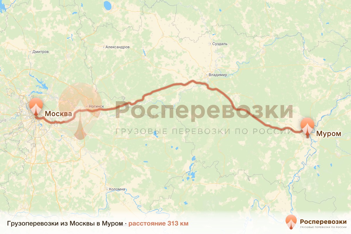 Грузоперевозки Москва Муром