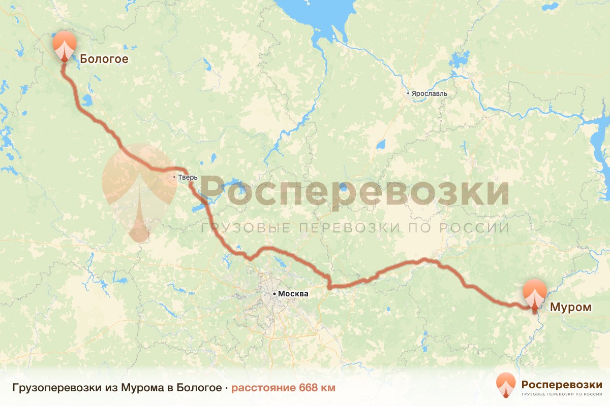 Грузоперевозки Муром Бологое