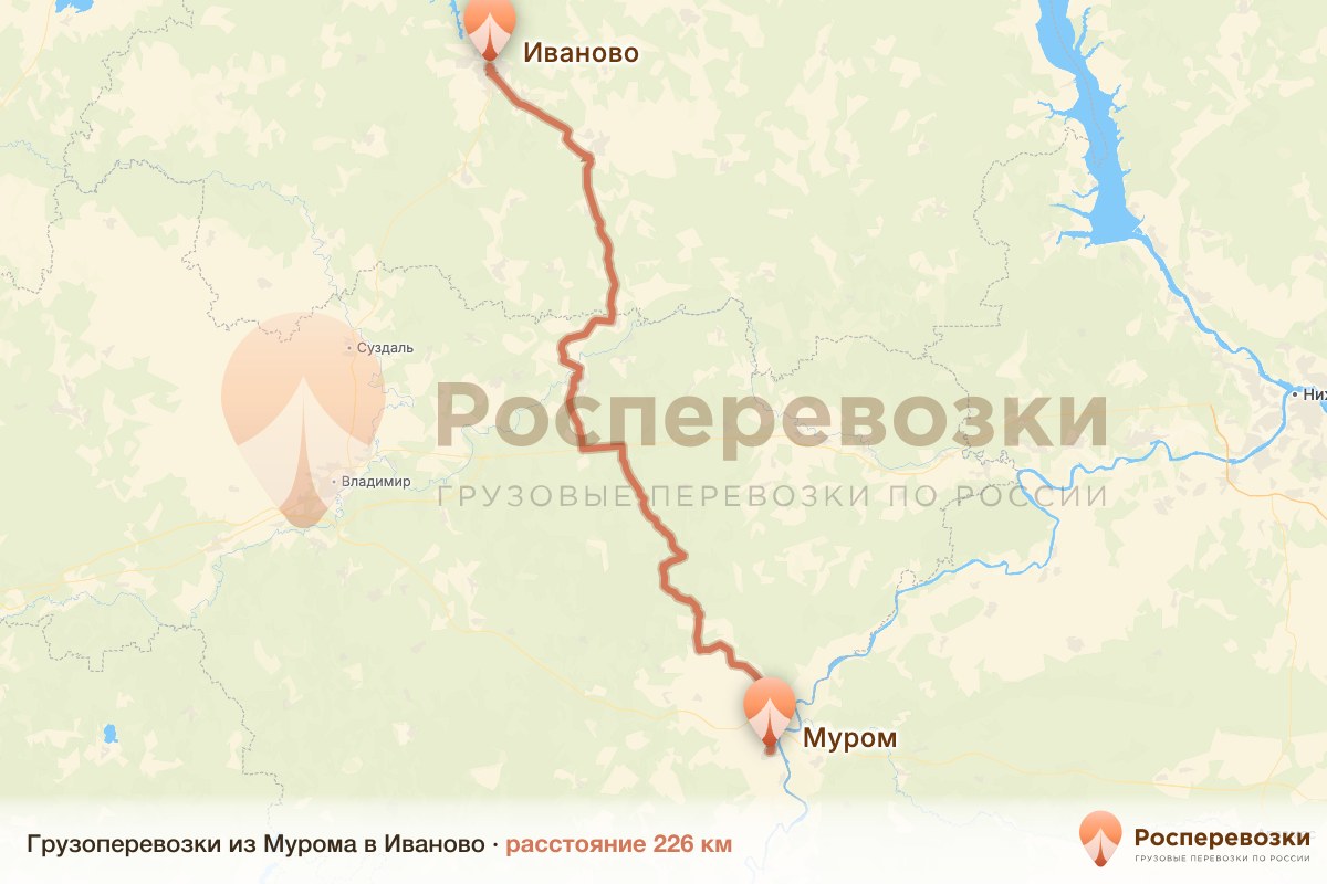 Грузоперевозки Муром Иваново