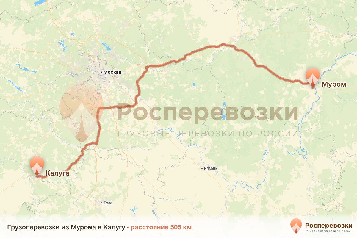 Грузоперевозки Муром Калуга