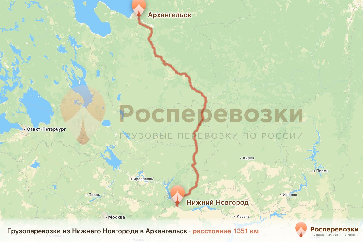 Грузоперевозки Нижний Новгород Архангельск