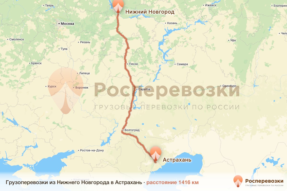 Грузоперевозки Нижний Новгород Астрахань