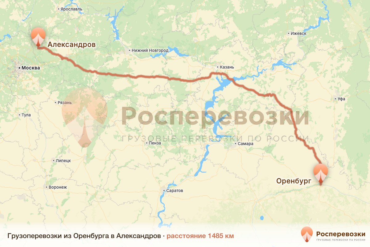 Грузоперевозки Оренбург Александров