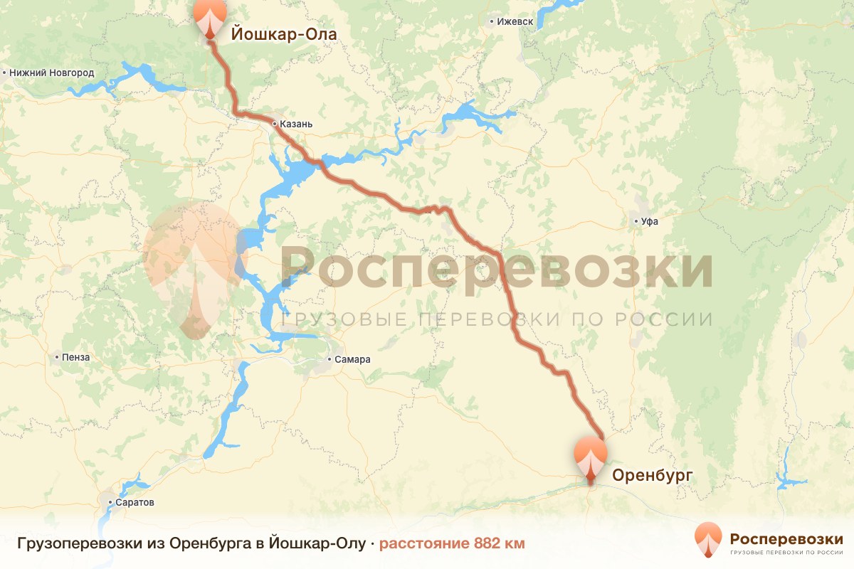 Грузоперевозки Оренбург Йошкар-Ола