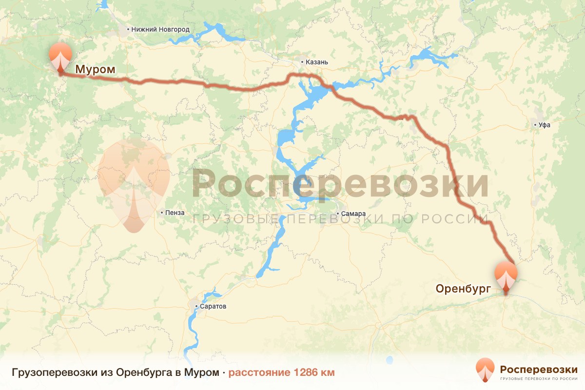 Грузоперевозки Оренбург Муром