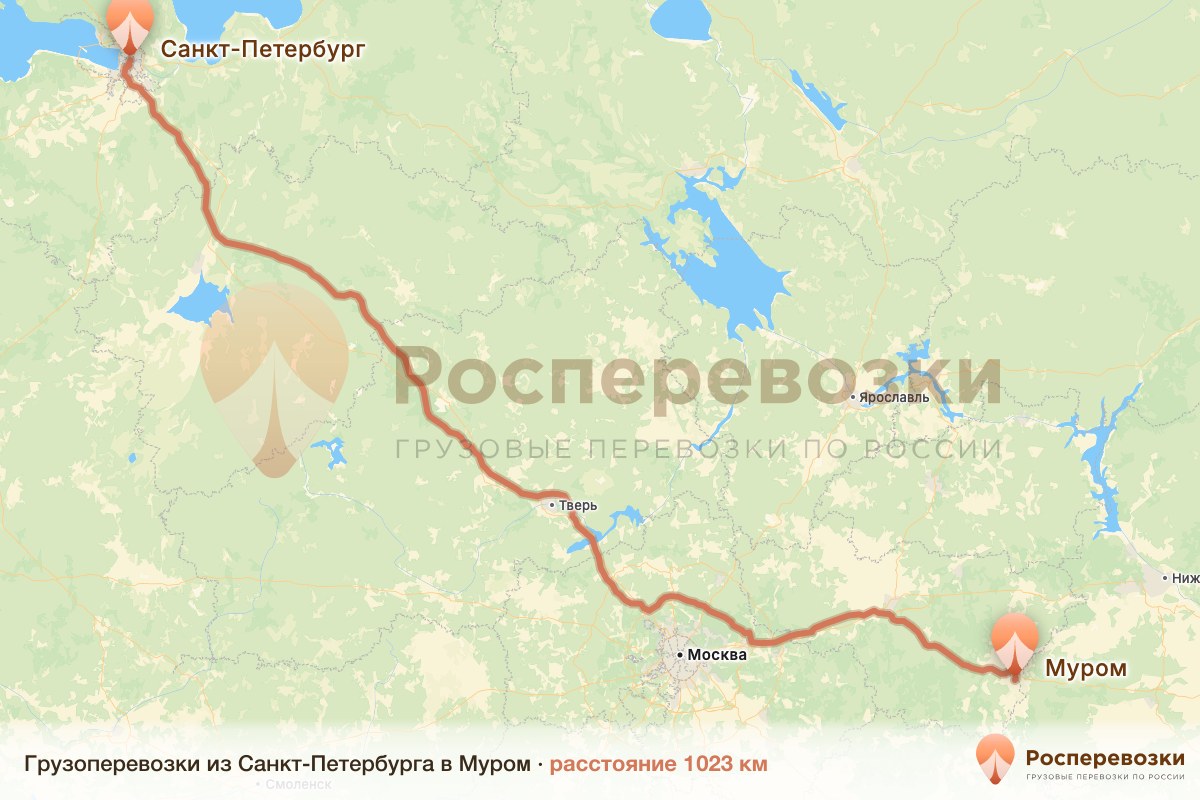 Грузоперевозки Санкт-Петербург Муром