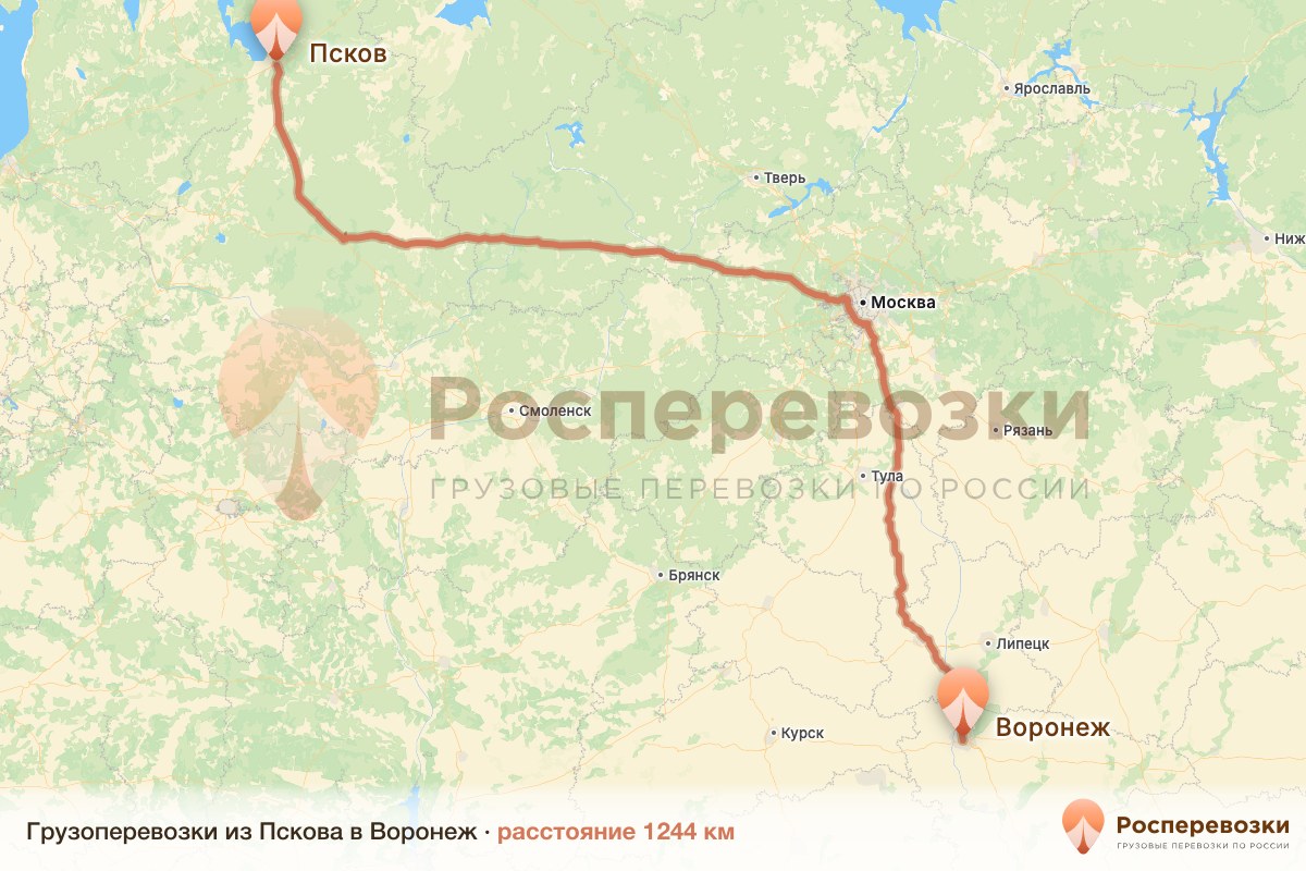 Грузоперевозки Псков Воронеж