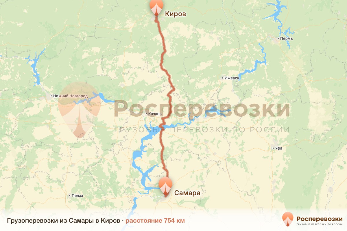 Грузоперевозки Самара Киров