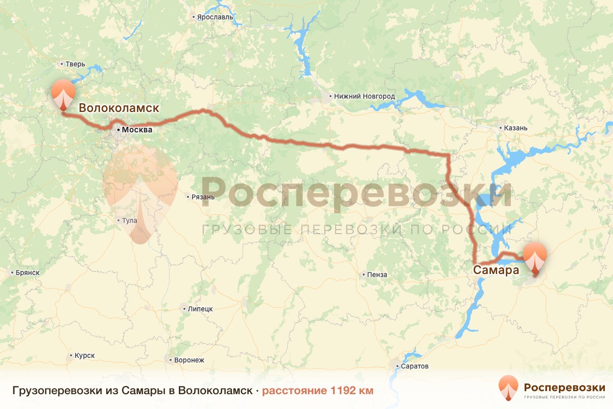 Грузоперевозки Самара Волоколамск
