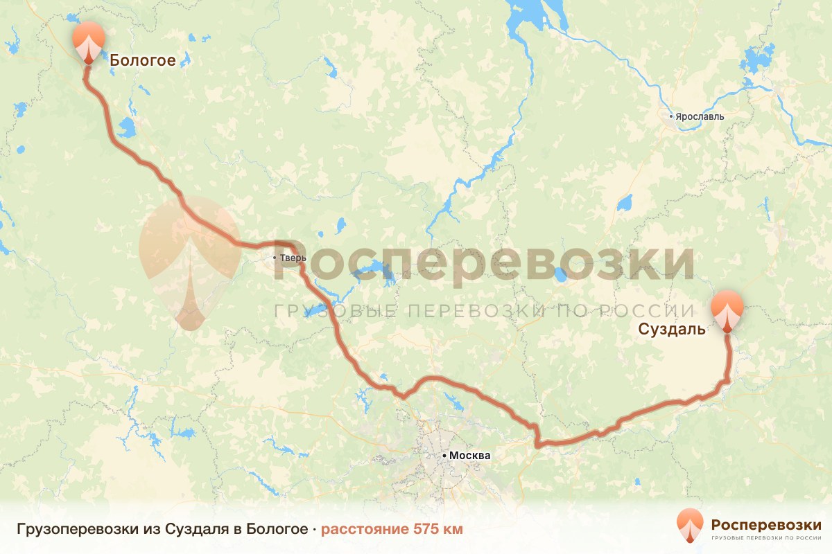 Грузоперевозки Суздаль Бологое