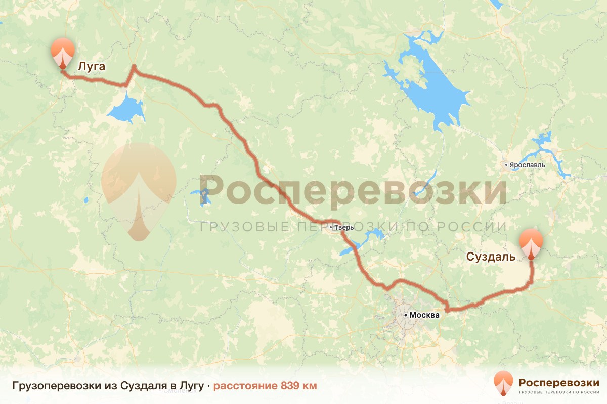 Грузоперевозки Суздаль Луга
