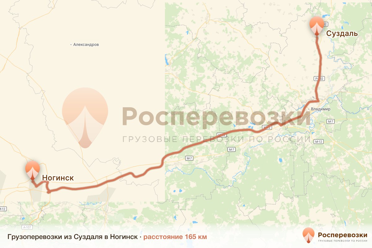 Грузоперевозки Суздаль Ногинск