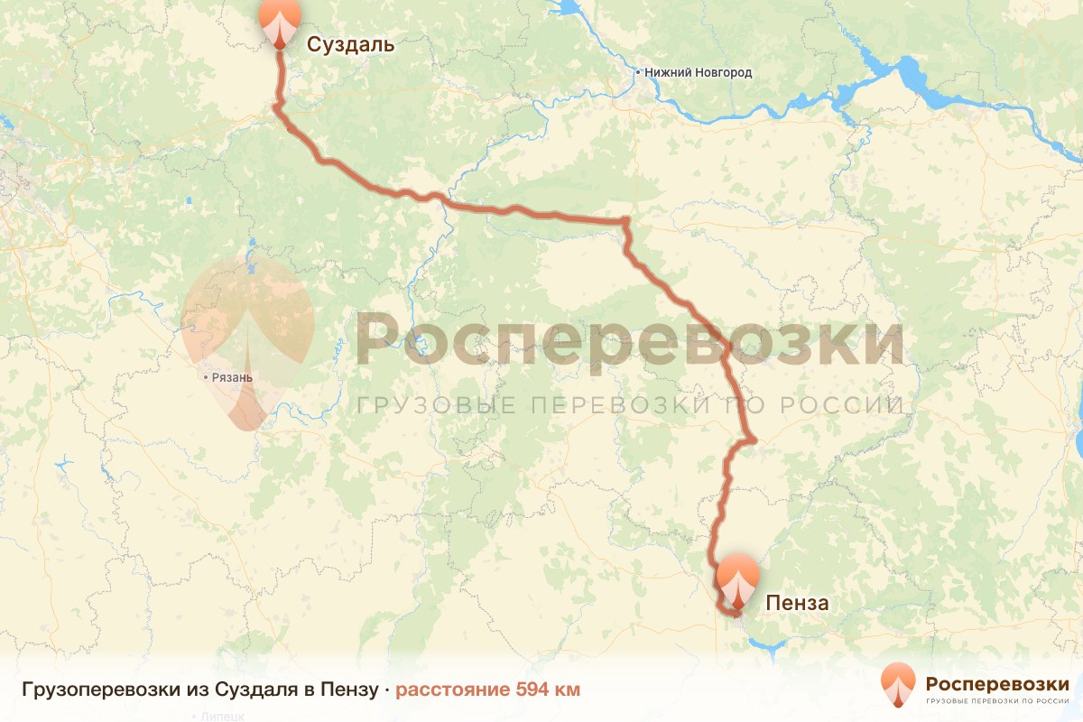 Грузоперевозки Суздаль Пенза