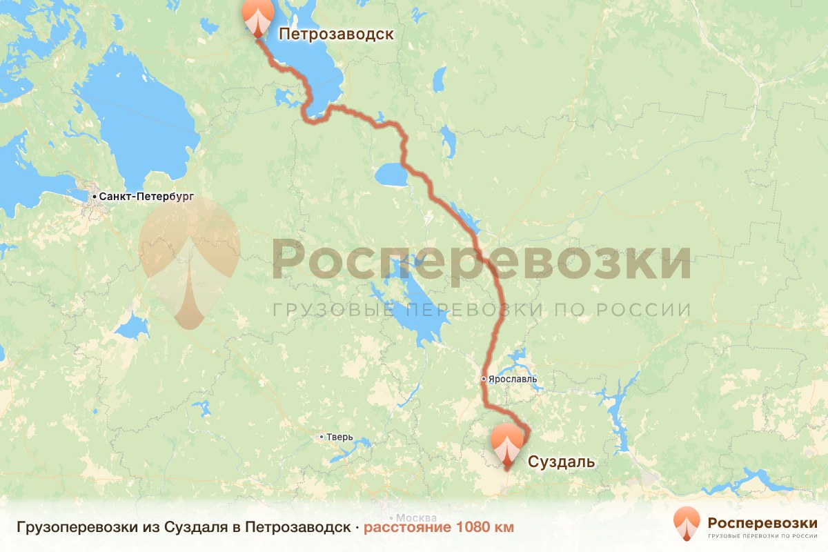 Грузоперевозки Суздаль Петрозаводск