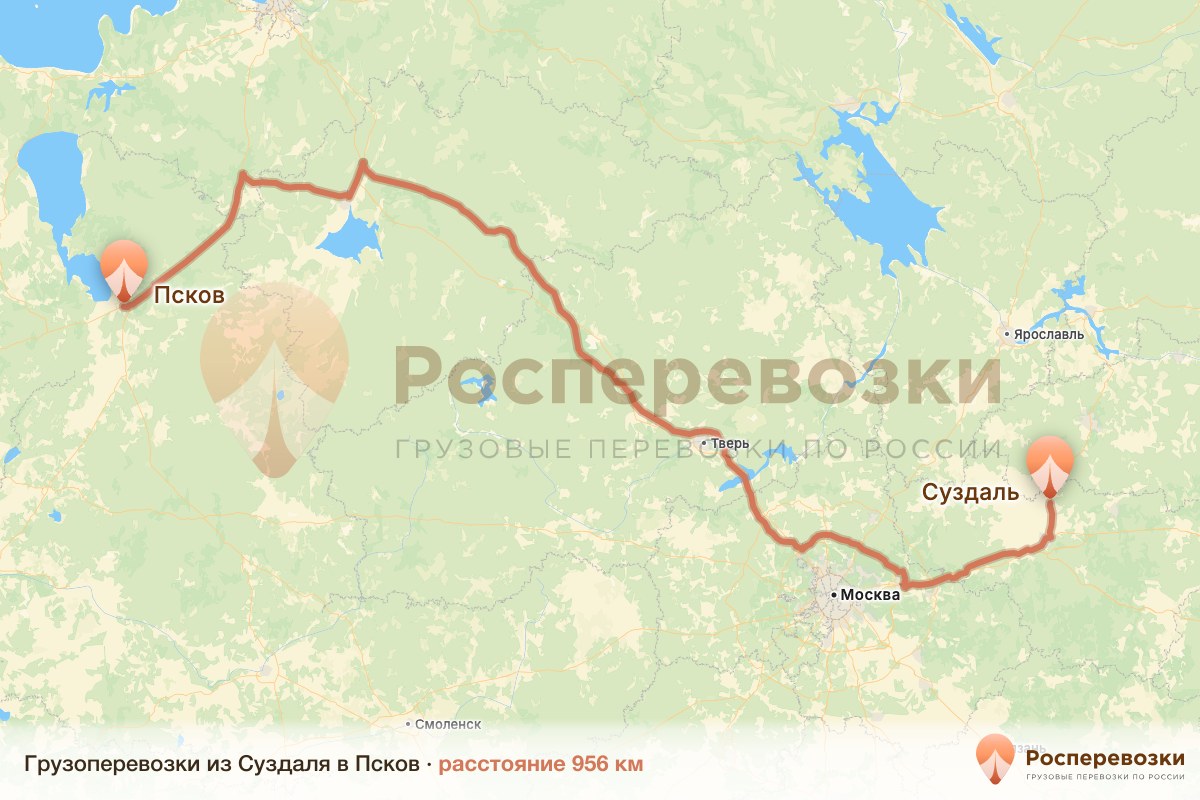 Грузоперевозки Суздаль Псков