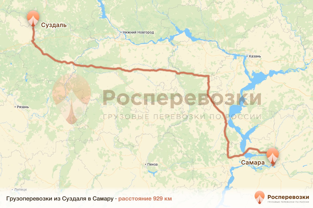 Грузоперевозки Суздаль Самара