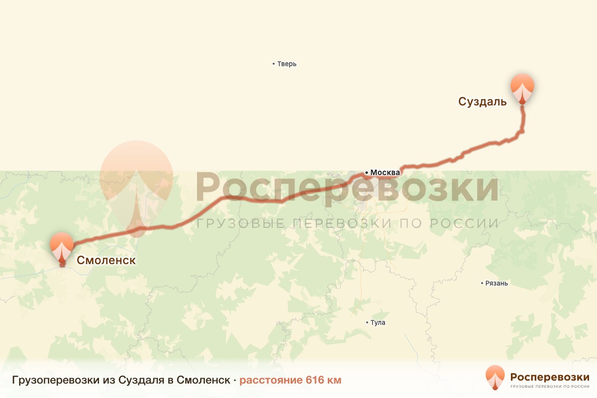 Грузоперевозки Суздаль Смоленск