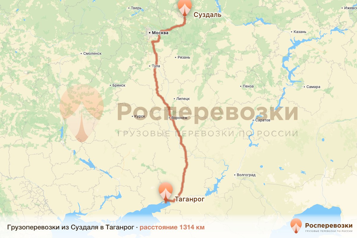 Грузоперевозки Суздаль Таганрог