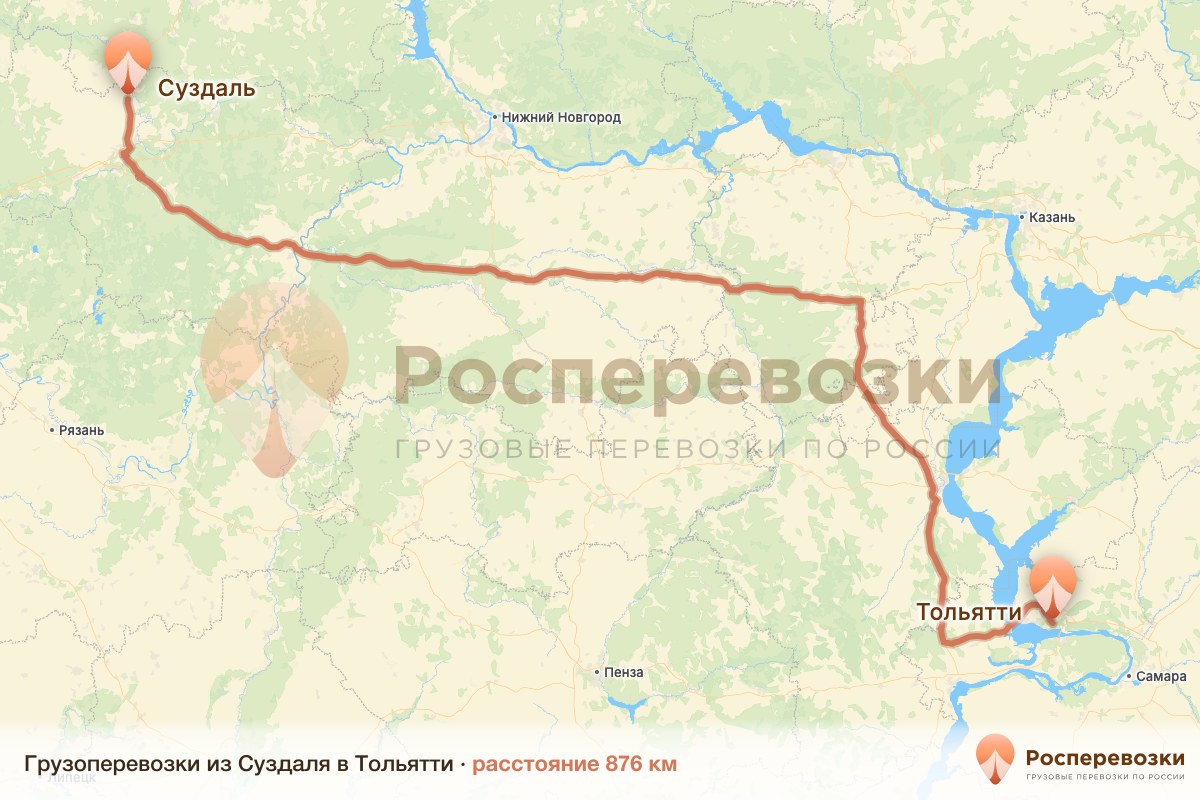 Грузоперевозки Суздаль Тольятти