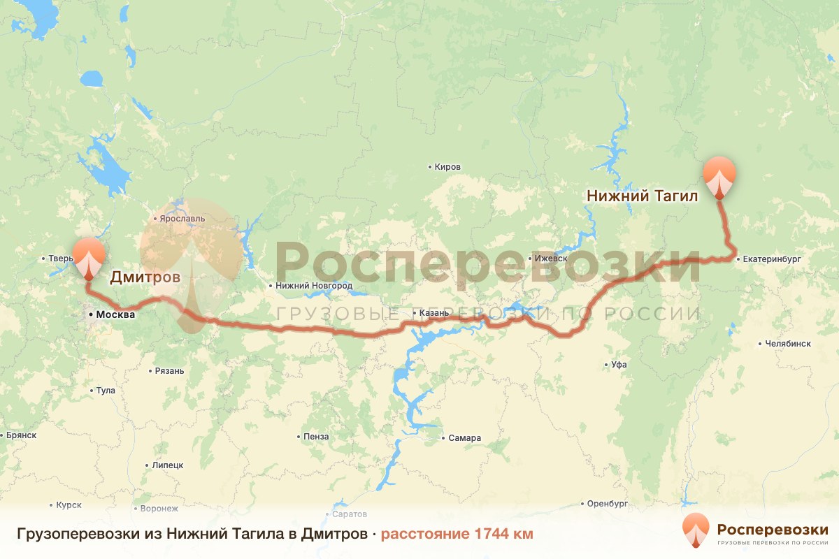Грузоперевозки Нижний Тагил Дмитров