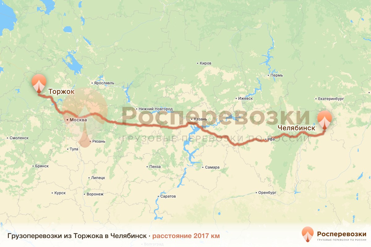 Грузоперевозки Торжок Челябинск