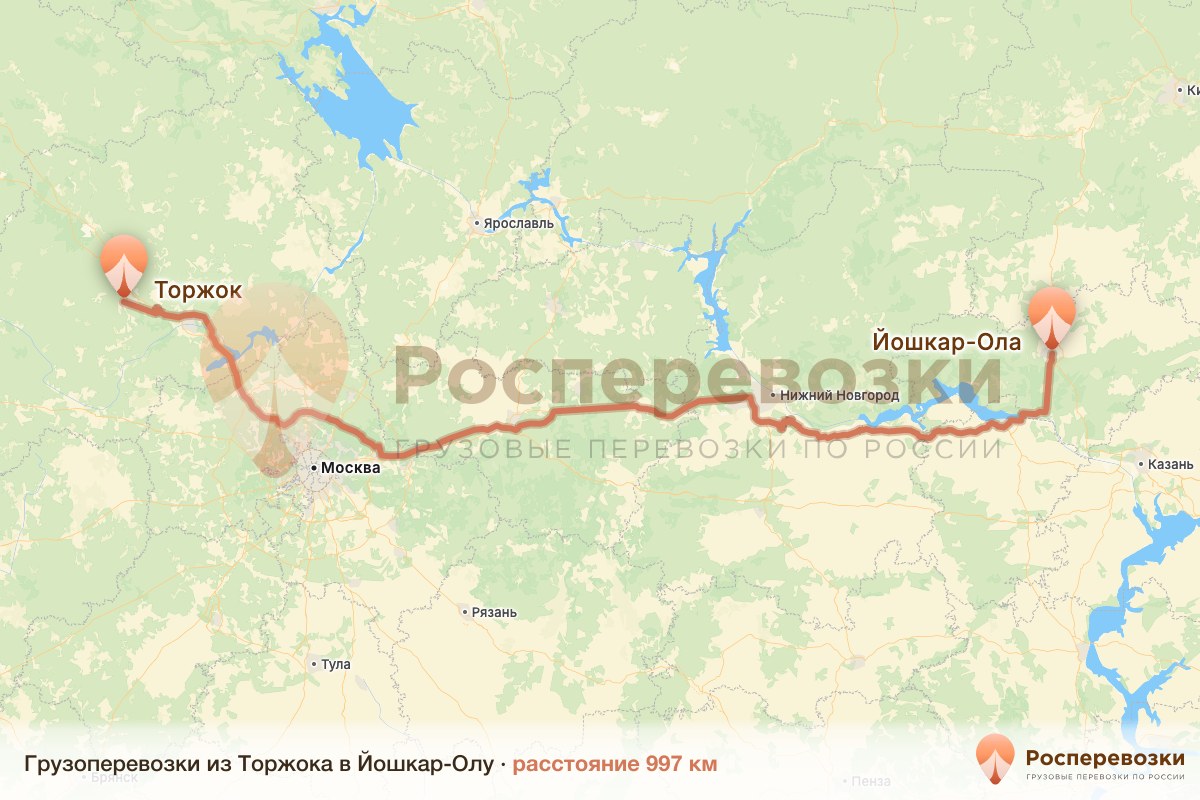 Грузоперевозки Торжок Йошкар-Ола