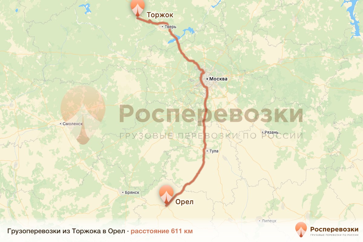 Грузоперевозки Торжок Орел