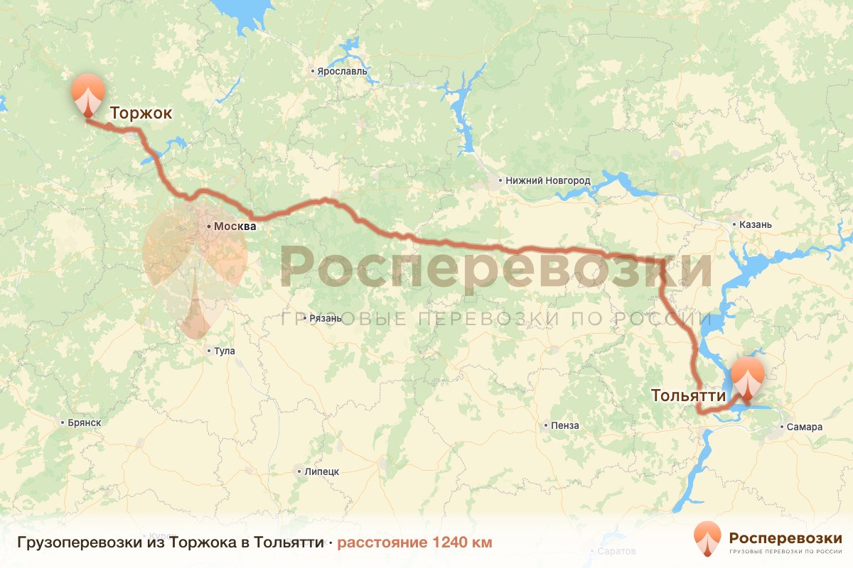 Грузоперевозки Торжок Тольятти