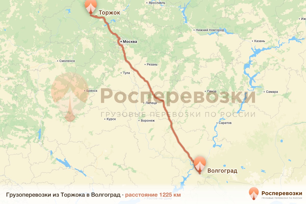 Грузоперевозки Торжок Волгоград