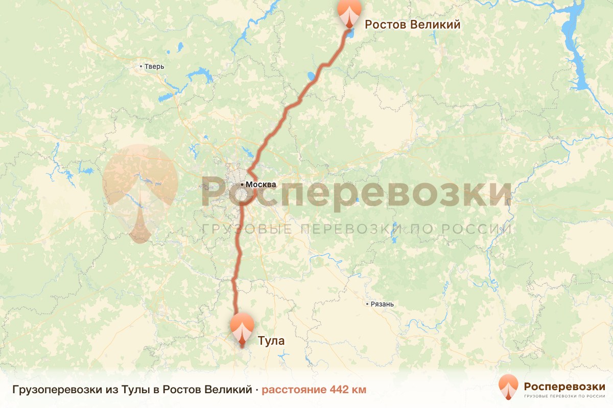 Грузоперевозки Тула Ростов