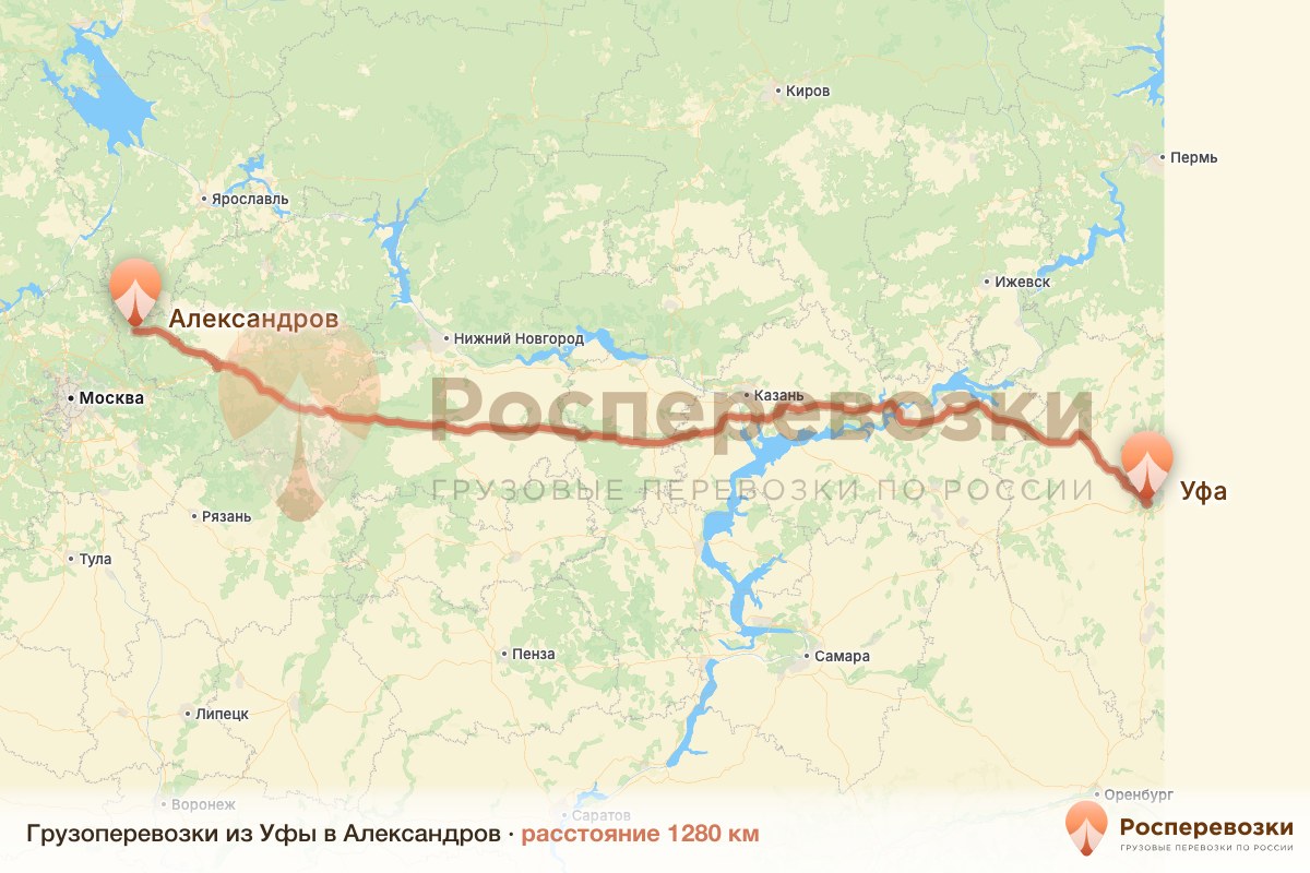Грузоперевозки Уфа Александров